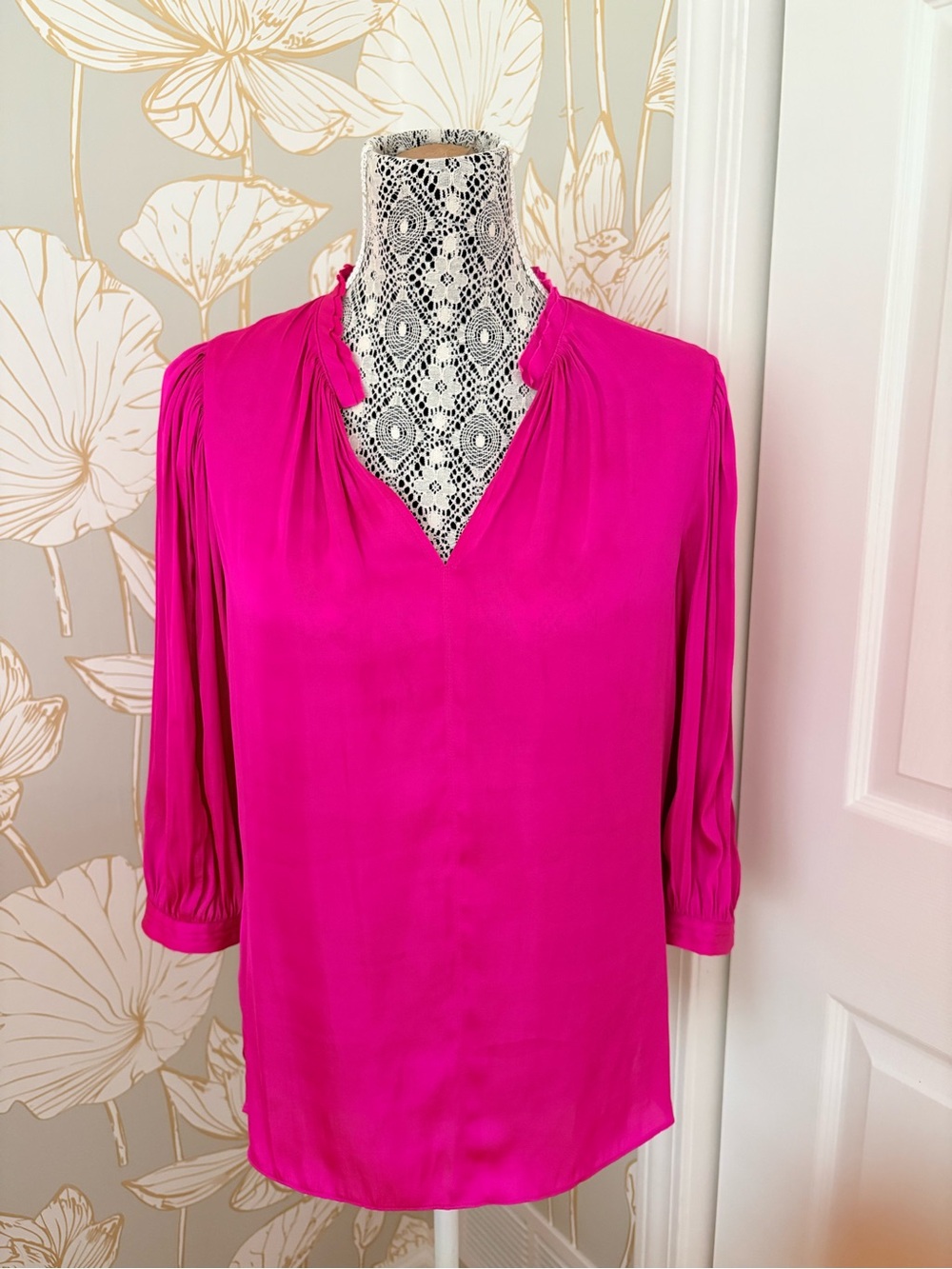 Jigsaw Hot Pink Recycled Polyester Top